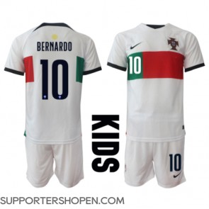 Portugal Bernardo Silva #10 Bortatröja Barn VM 2022 Kortärmad (+ korta byxor)